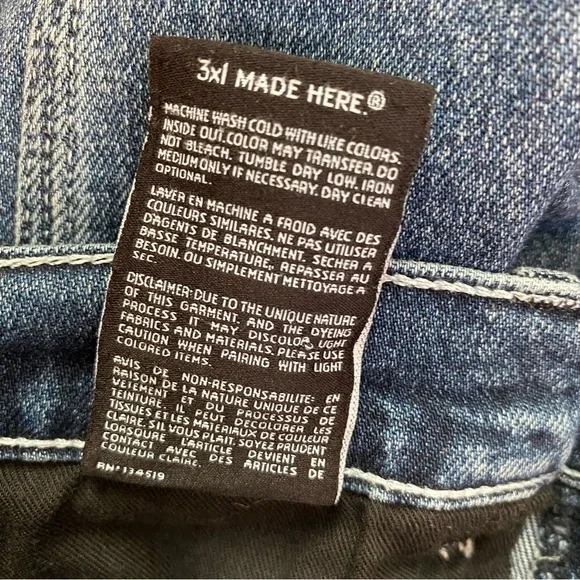 3x1 NYC Mid Rise Rose Carpenter Straight Leg Ankle Jeans Size 26 - Picture 7 of 7